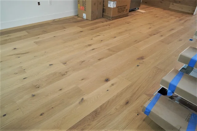 9.5-inch European white oak floor installed in a Los Angeles home