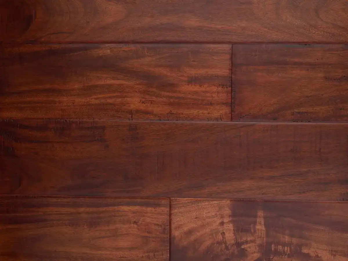Artisan Hardwood Canyon Estate Acacia Carnelian Engineered Hardwood, installed in a room