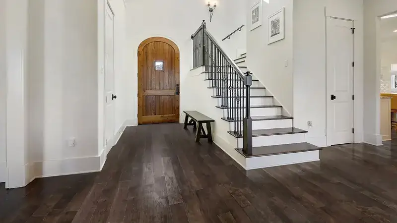 Artisan Hardwood Timberline Birch Cappuccino Engineered Hardwood, installed in a room