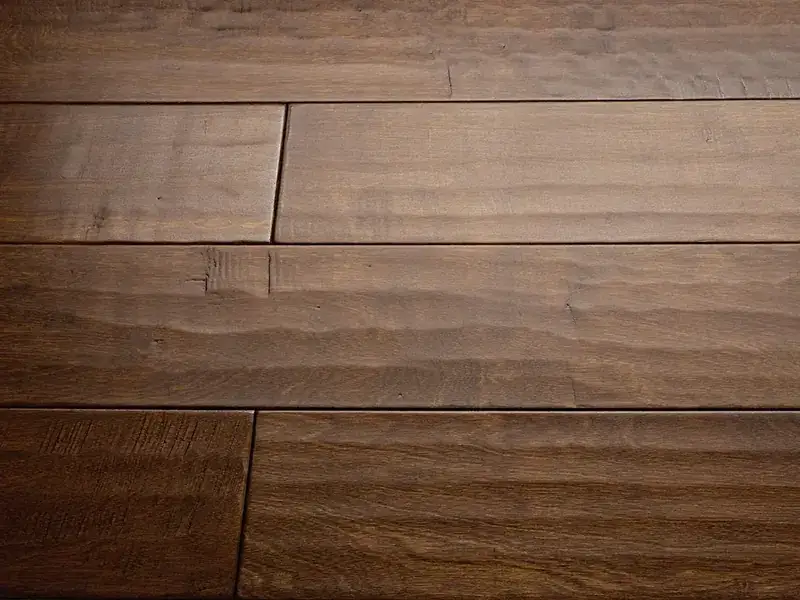 Artisan Hardwood Canyon Estate Birch Chestnut Engineered Hardwood, installed in a room