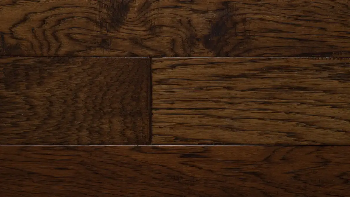 Artisan Hardwood Timberline Hickory Gunstock Engineered Hardwood, installed in a room