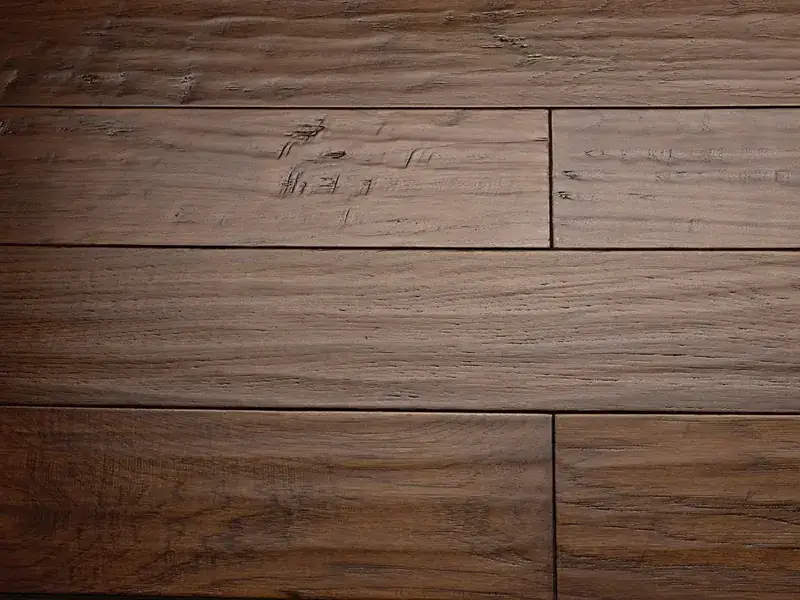 Artisan Hardwood Canyon Estate Hickory Vintage Engineered Hardwood, installed in a room