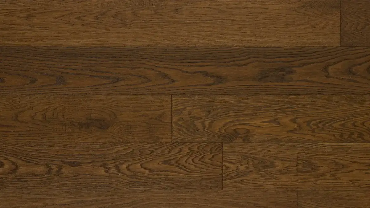 Artisan Hardwood Canyon Estate Oak Brown Madder Engineered Hardwood, installed in a room
