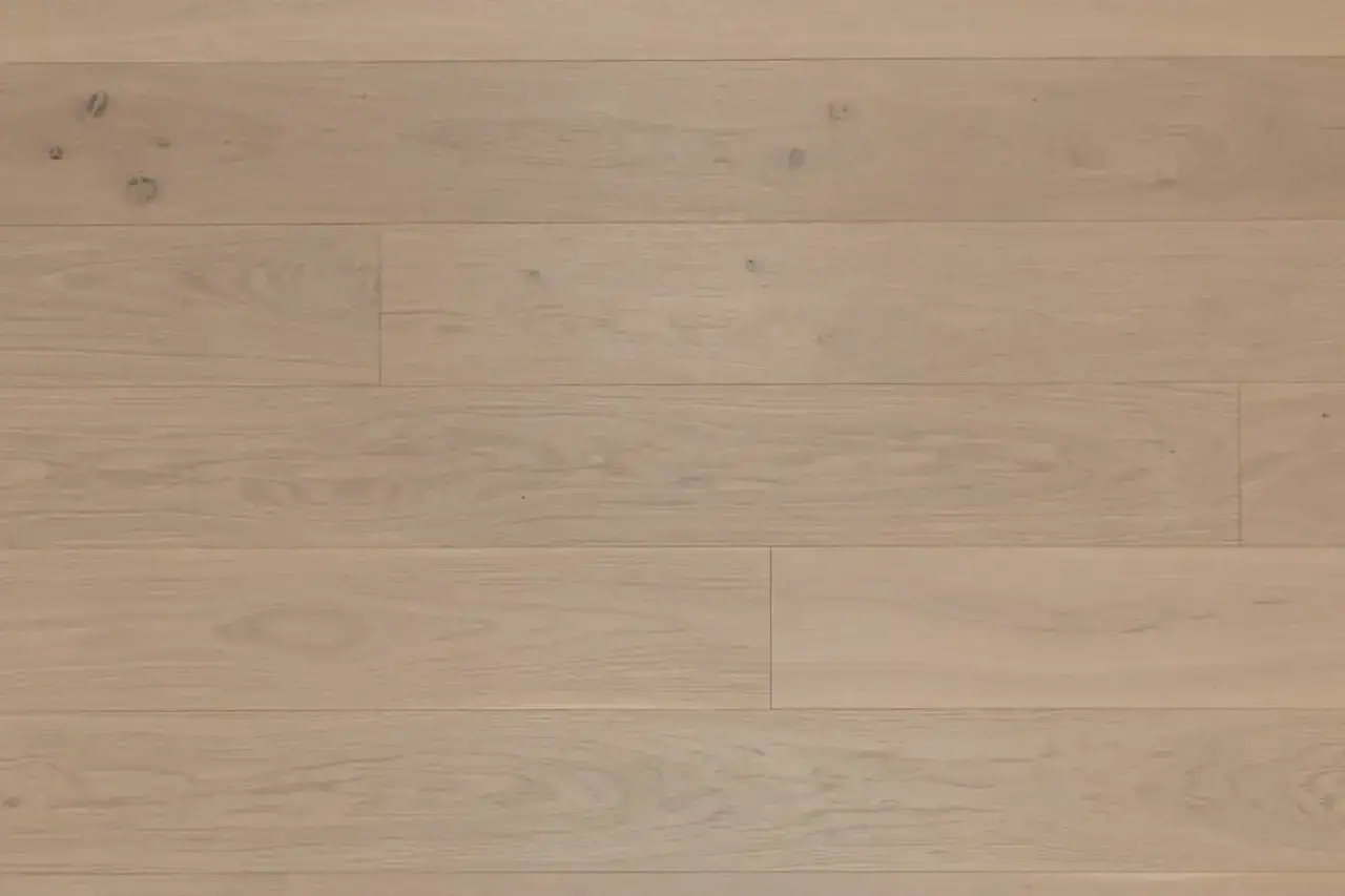 Bergamo Floors Oak 7-1/2″ Plank Oak Modena European White Oak Engineered Hardwood, installed in a room