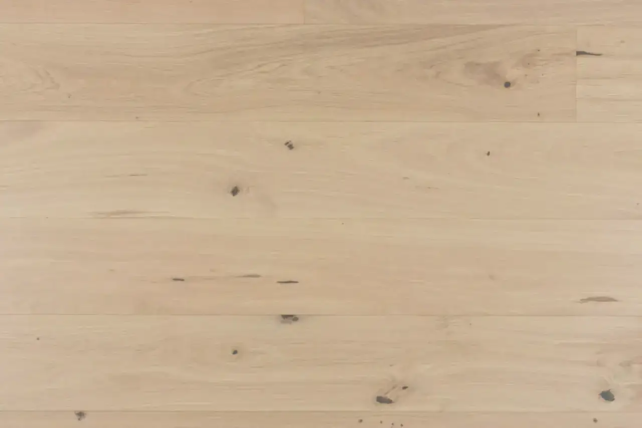Bergamo Floors Oak 7-1/2″ Plank Oak Mondovi European White Oak Engineered Hardwood, installed in a room