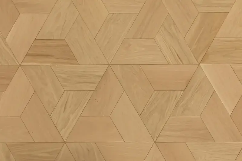 Bergamo Floors Geometric Panels Trio Hardwood Engineered Hardwood, installed in a room