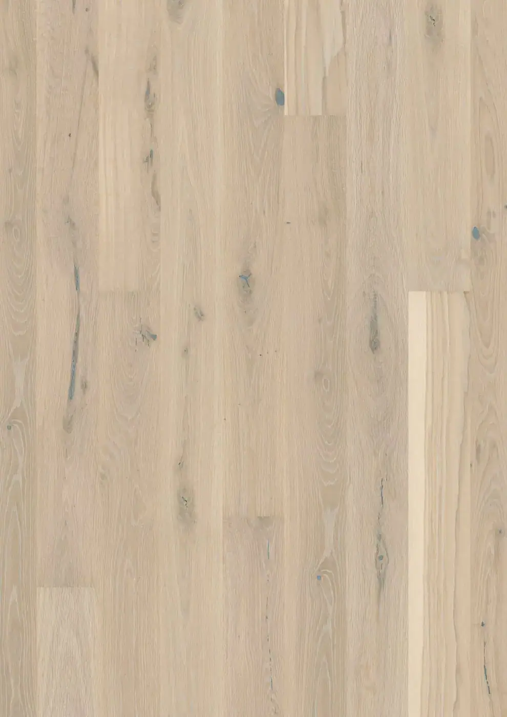 BOEN Plank 138 Oak Pale White European Oak Engineered Hardwood, installed in a room