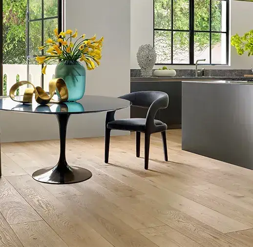 California Classics Louvre Chagall French Oak Engineered Hardwood, installed in a room