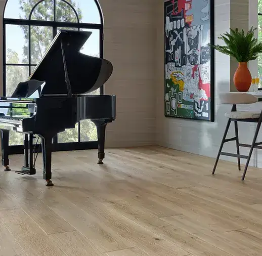 California Classics Louvre Degas French Oak Engineered Hardwood, installed in a room