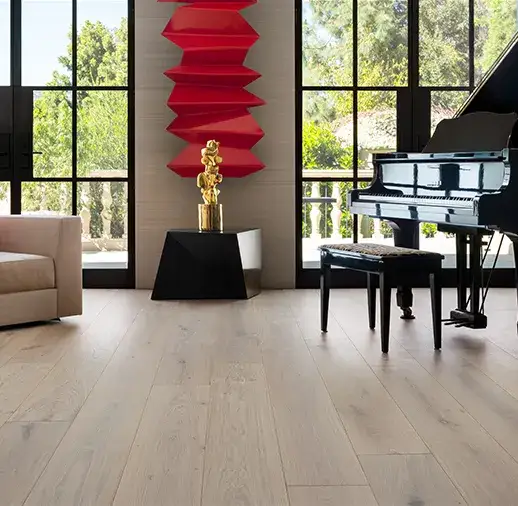California Classics Louvre Delacroix French Oak Engineered Hardwood, installed in a room