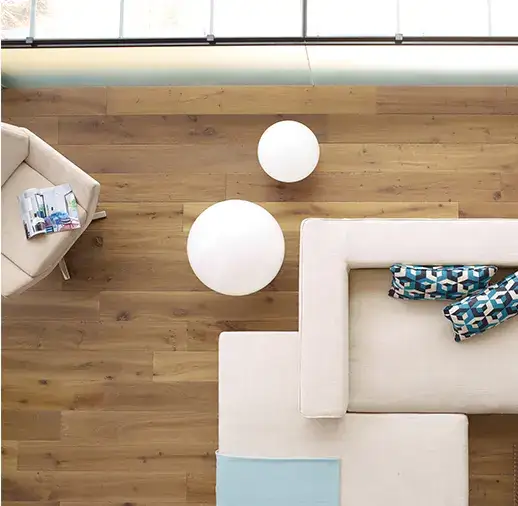 California Classics Mediterranean Aegean French Oak Engineered Hardwood, installed in a room