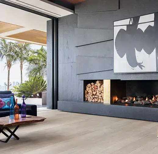 California Classics Mediterranean Bayonne French Oak Engineered Hardwood, installed in a room
