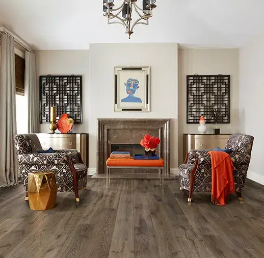 California Classics Mediterranean Calabria French Oak Engineered Hardwood, installed in a room