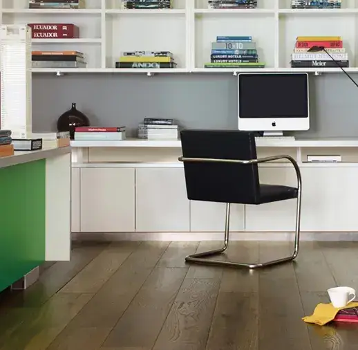 California Classics Mediterranean Calypso French Oak Engineered Hardwood, installed in a room