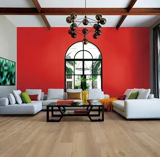 California Classics Mediterranean Kerrew French Oak Engineered Hardwood, installed in a room