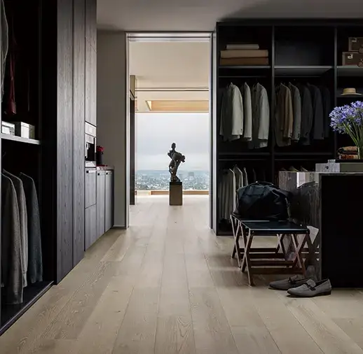 California Classics Mediterranean Moda French Oak Engineered Hardwood, installed in a room