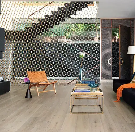 California Classics Mediterranean Sebastian French Oak Engineered Hardwood, installed in a room