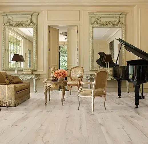 California Classics Mediterranean Tripoli French Oak Engineered Hardwood, installed in a room