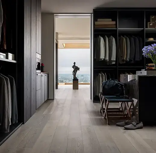 California Classics Mediterranean 9.5 Alassio French Oak Engineered Hardwood, installed in a room