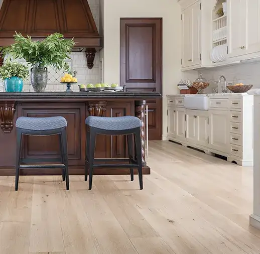 California Classics Mediterranean 9.5 Corinthian French Oak Engineered Hardwood, installed in a room