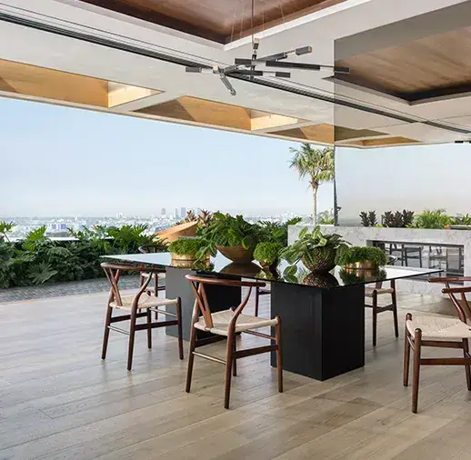 California Classics Mediterranean 9.5 Marisol French Oak Engineered Hardwood, installed in a room