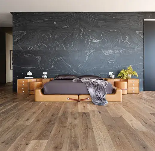 California Classics Mediterranean 9.5 Paola French Oak Engineered Hardwood, installed in a room