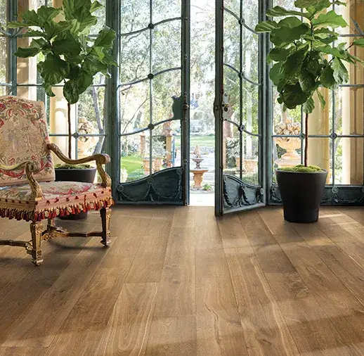 California Classics Mediterranean 9.5 Vasto French Oak Engineered Hardwood, installed in a room