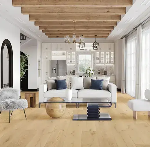 California Classics Taverne Caballero French Oak Engineered Hardwood, installed in a room