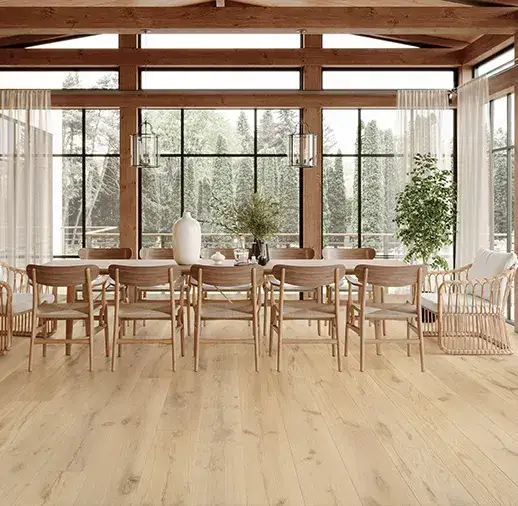 California Classics Taverne Laramie French Oak Engineered Hardwood, installed in a room