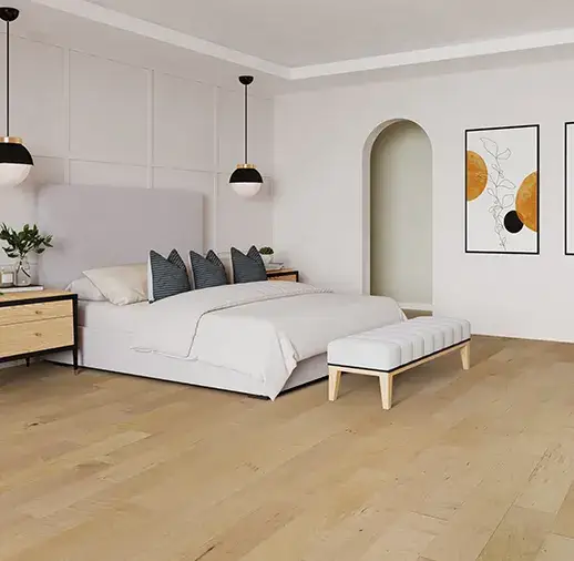California Classics Timeless Classics Coeurd'Alene Maple Engineered Hardwood, installed in a room