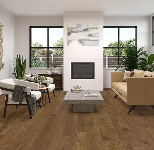 California Classics Timeless Classics Sequim Hickory Engineered Hardwood, installed in a room