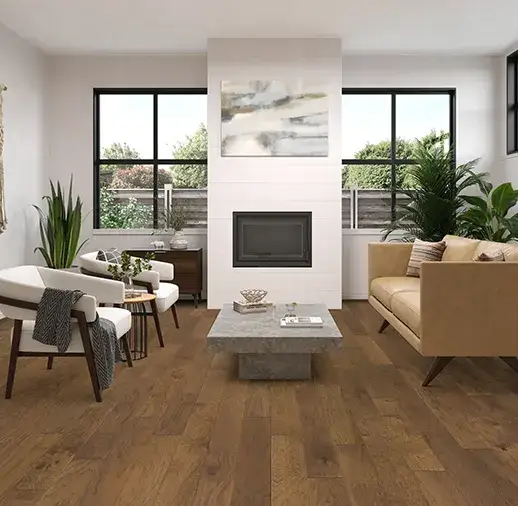California Classics Timeless Classics Telluride Hickory Engineered Hardwood, installed in a room