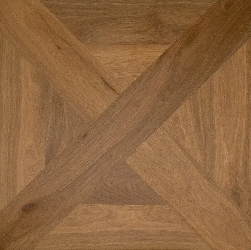 DuChateau Bespoke Parquet Panel Avignon Hardwood Engineered Hardwood, installed in a room
