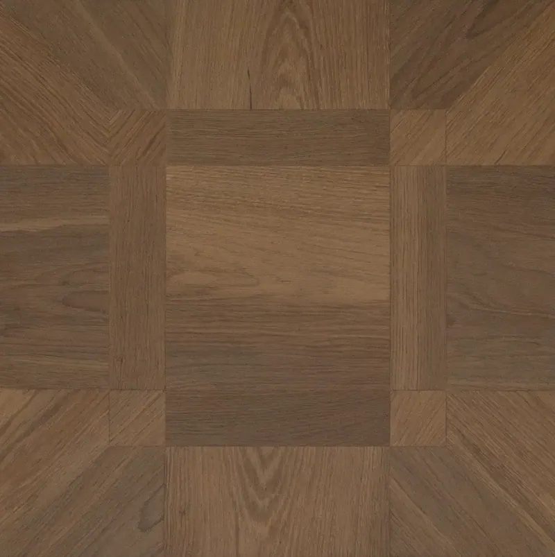 DuChateau Bespoke Parquet Panel Eclat Hardwood Engineered Hardwood, installed in a room
