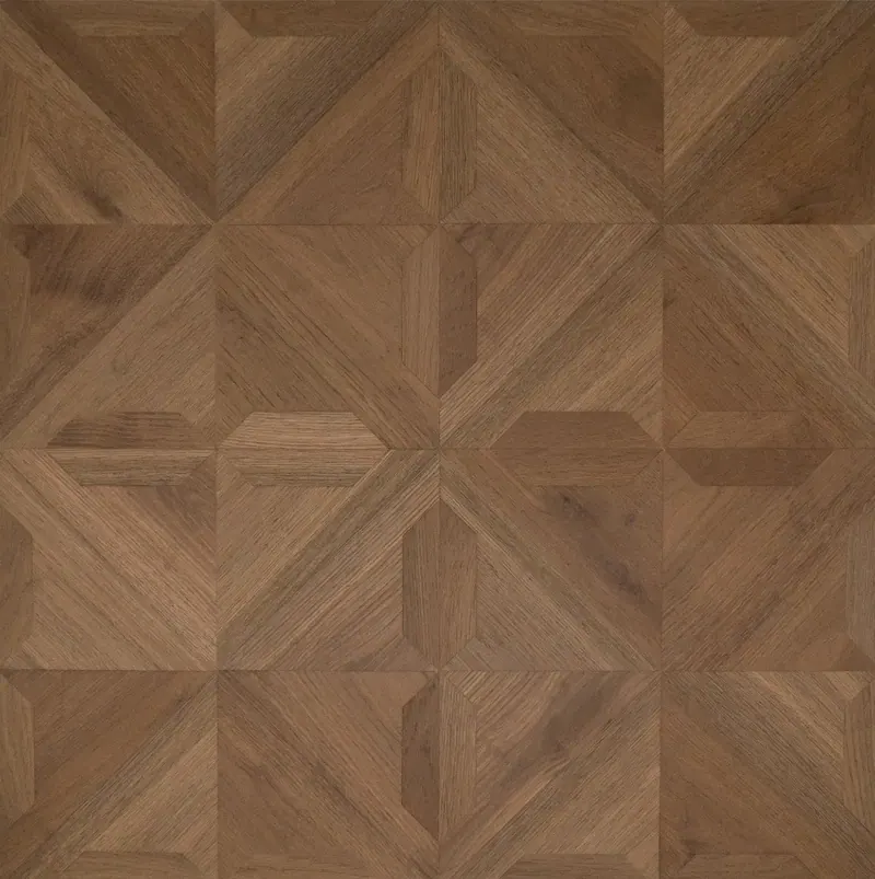 DuChateau Bespoke Parquet Panel Lumiere Hardwood Engineered Hardwood, installed in a room