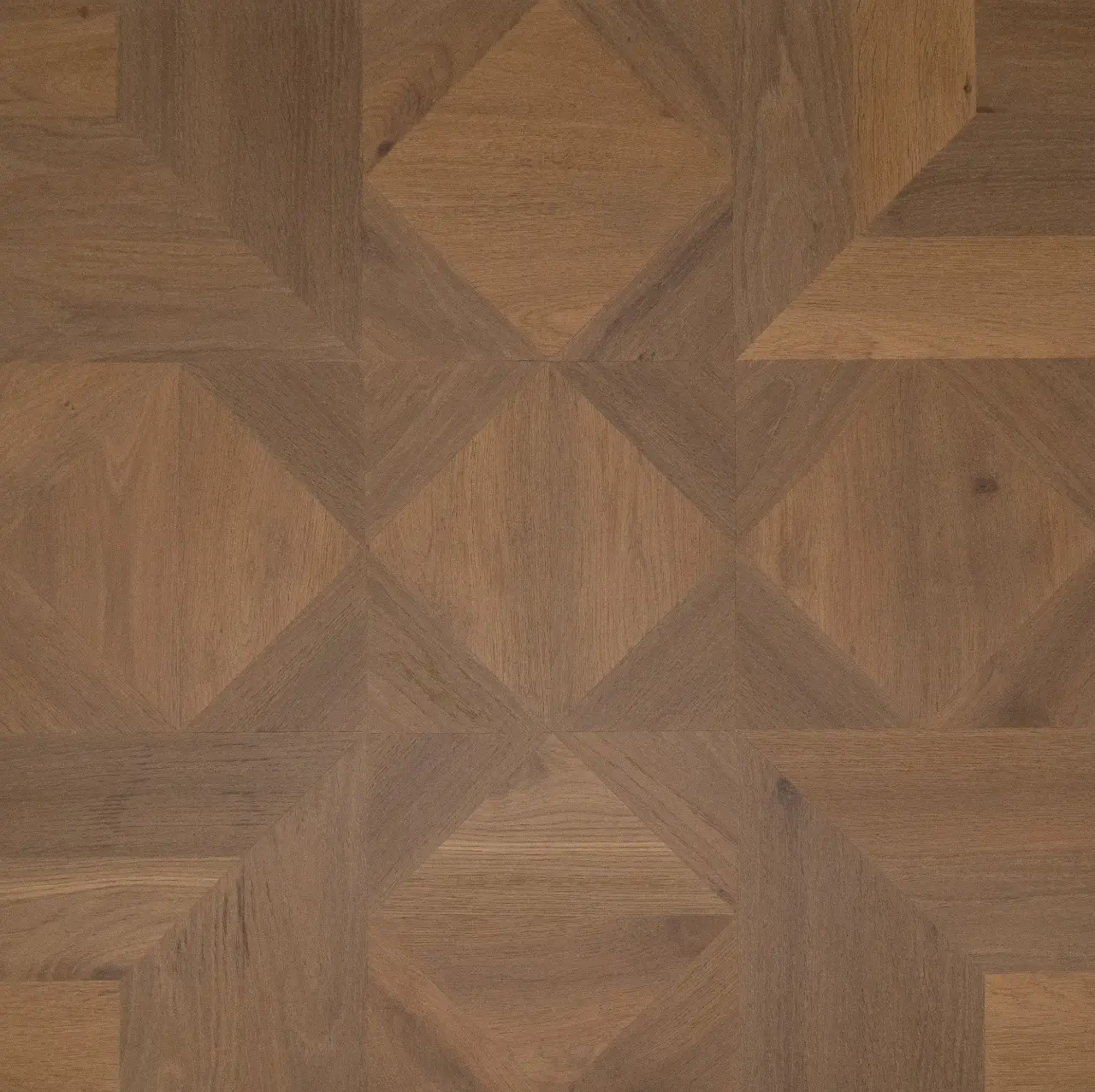 DuChateau Bespoke Parquet Panel Mirage Hardwood Engineered Hardwood, installed in a room