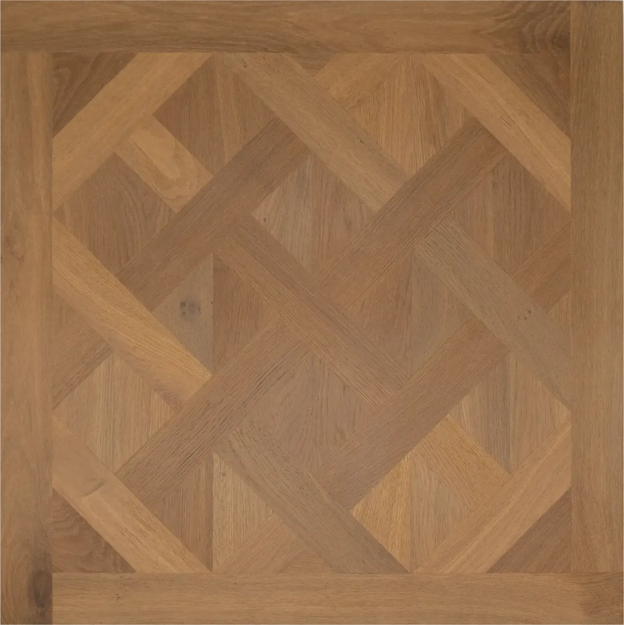 DuChateau Bespoke Parquet Panel Versailles Hardwood Engineered Hardwood, installed in a room