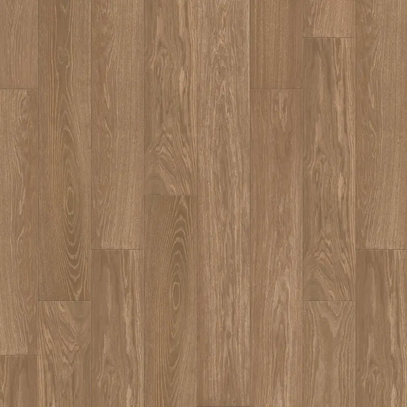 DuChateau Boiselle Sable European White Oak Engineered Hardwood, installed in a room