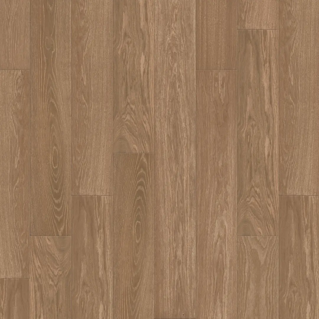 DuChateau Boiselle Sable European White Oak Engineered Hardwood, installed in a room
