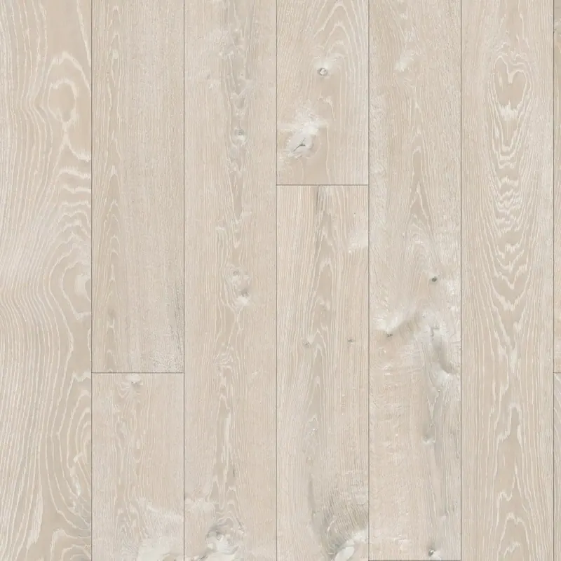 DuChateau Atelier Echoes European Oak Engineered Hardwood, installed in a room