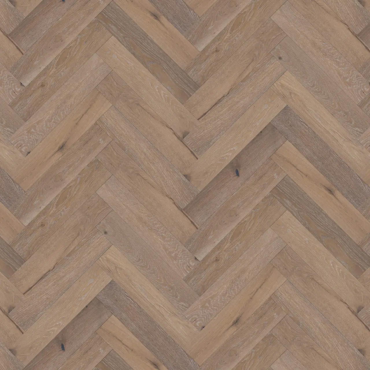 DuChateau Herringbone Faber European Oak Engineered Hardwood, installed in a room