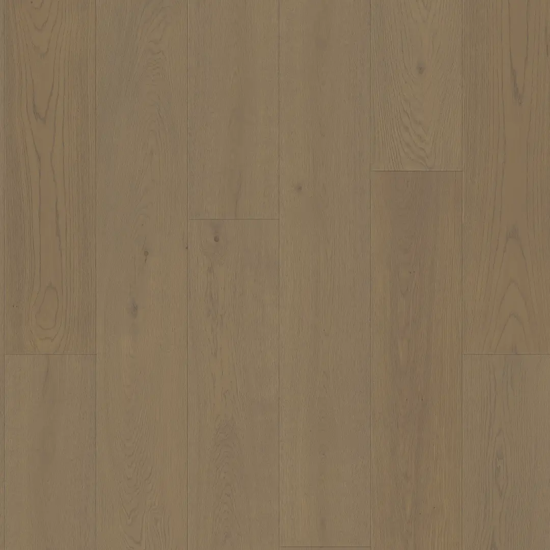 DuChateau Societe Beig European White Oak Engineered Hardwood, installed in a room