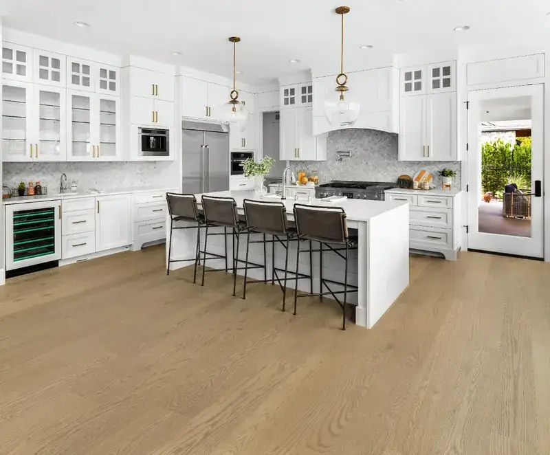 Dukes Group Legacy - 7.5″ Latte European Oak Engineered Hardwood, installed in a room