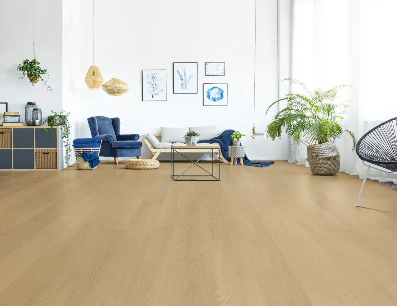 Dukes Group Legacy - 7.5″ Wheat European Oak Engineered Hardwood, installed in a room