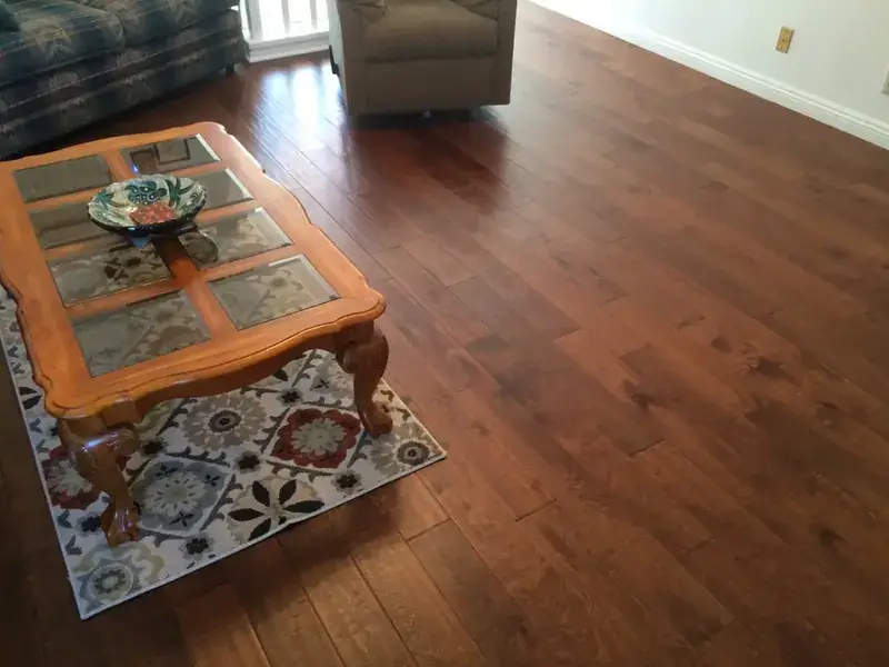 Garrison Competition Buster Chestnut Birch Engineered Hardwood, installed in a room
