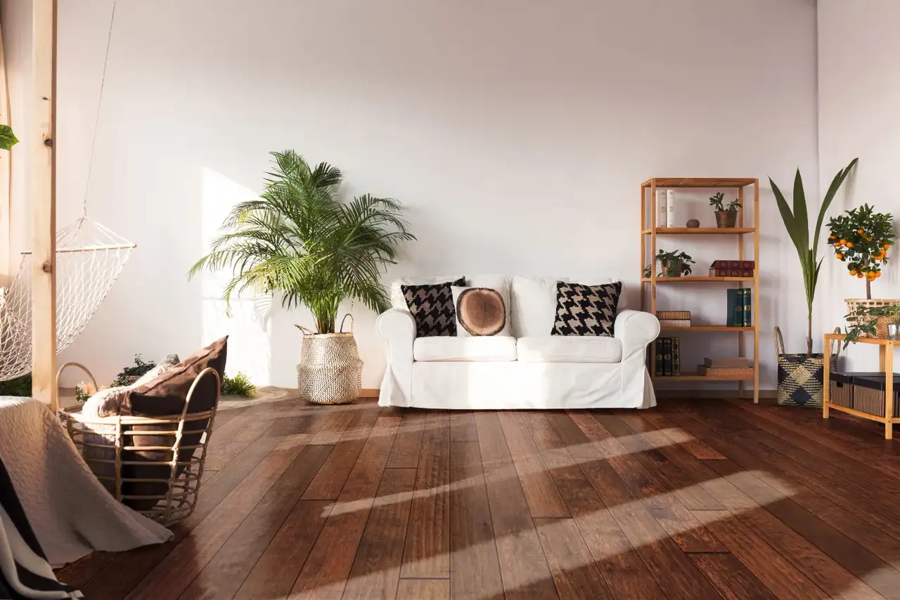 Garrison Competition Buster Spice Birch Engineered Hardwood, installed in a room