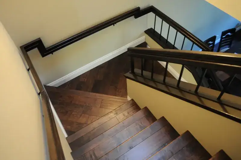 Garrison Competition Buster Truffle Birch Engineered Hardwood, installed in a room