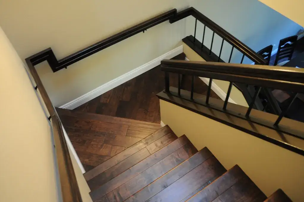 Garrison Competition Buster Truffle Birch Engineered Hardwood, installed in a room