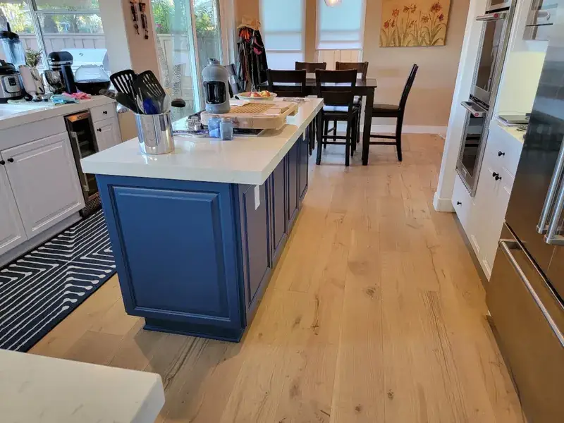 Garrison Private Selection European Oak Mirage (Color 1) European White Oak Engineered Hardwood, installed in a room