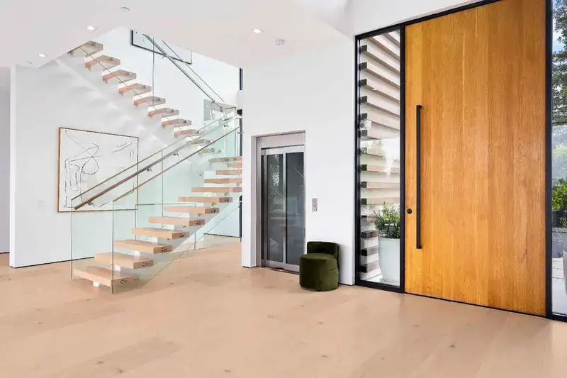 Garrison Allora Aria 9-1/2″ European Oak Engineered Hardwood, installed in a room